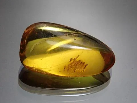 Amber yellow translucent Foto stock