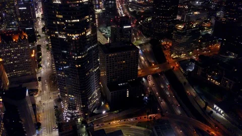 Ambient Aerial Footage Of Los Angeles Traffic Stock Footage