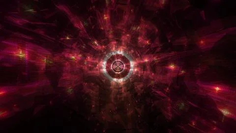 Ambient cool dark tech hole tunnel 3d illustration background wallpaper des.. Stock Illustration