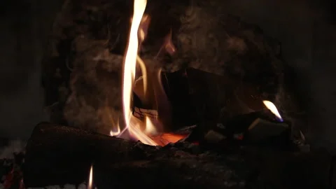 Ambient Fireplace Fire for Relaxation Video stock 331709993