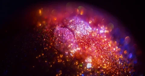 Ambient Globe Orange and Blue Particles 03 Stock Footage 84354301