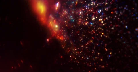 Ambient Globe Orange Particles 02 Stock Footage 84566912