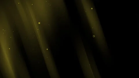 Ambient Gold Light Rays and Dust Particles Floating in a Dark Environment B.. Stock Footage 313280647