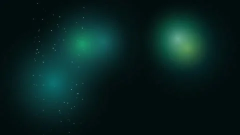 Ambient Green Bokeh Light Orbs and Rising Sparkle Particles Loop Stock Footage 345255142