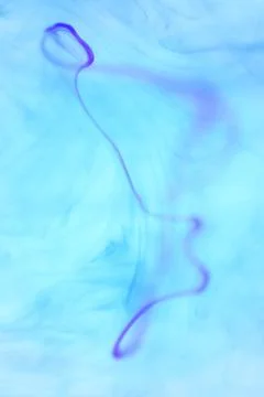 Ambient Ink Drop Line Dynamic Motion in Water. Soft Background. Foto stock
