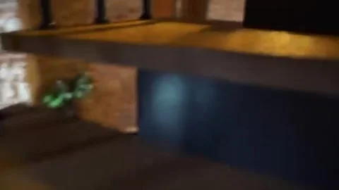 Ambient Light Highlights Clean Lines of Wooden Staircase Indoors Video stock 319887053