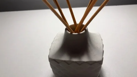 Ambient parfum on a white table Video stock 122097619