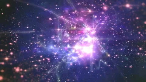 Ambient Sparkling Particles  Spirals Strings Fast Motion Background 스톡 동영상 281199118