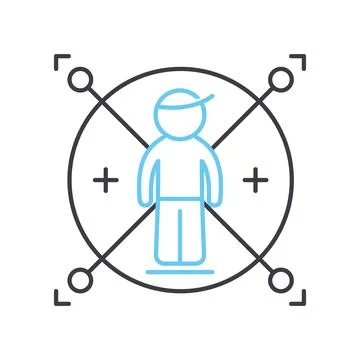 Ambient user experience line icon, outline symbol, vector illustration, concept Stock Illustration