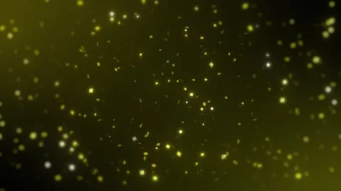 Ambient Yellow Soft Falling Square Glint Loop Stock Footage 335419014