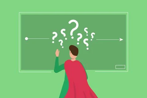Ambiguities encountered on the way, observing the process, Stock Illustration