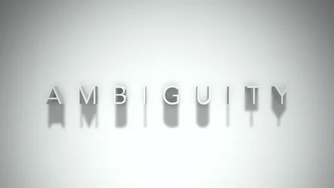 Ambiguity 3D title animation with shadows on a white background Stock-Footage 297513928