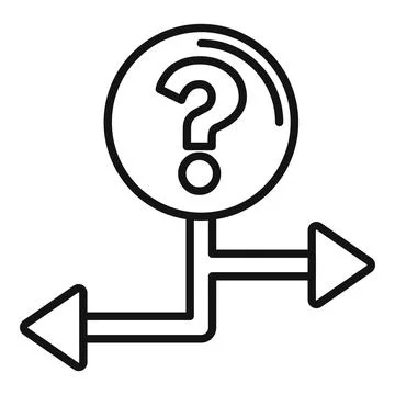 Ambiguity analysis icon outline vector. Data confused Stock Illustration