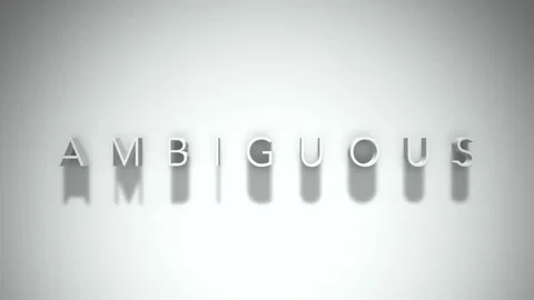 Ambiguous 3D title animation with shadows on a white background Stock Footage 297510173