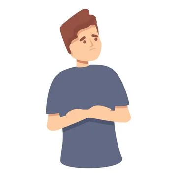 Ambiguous boy icon cartoon vector. Vuca question Illustrazione stock