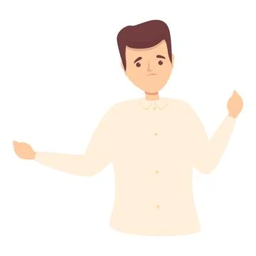 Ambiguous manager icon cartoon vector. Vuca uncertainty Stockillustratie