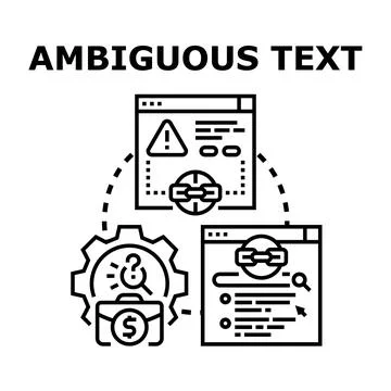 Ambiguous text data analysis and information processing イラスト素材