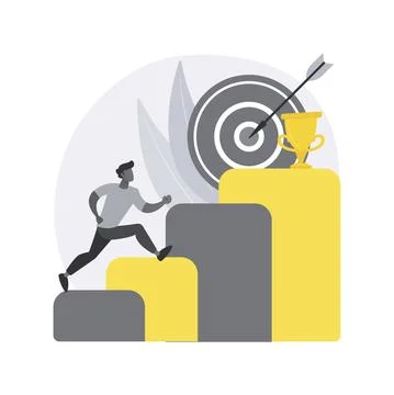 Ambition abstract concept vector illustration. Stock Illustration