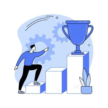 Ambition abstract concept vector illustration. Stock Illustration