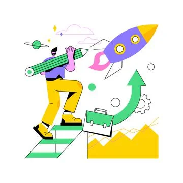 Ambition abstract concept vector illustration. Stock Illustration