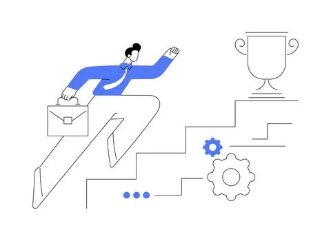 Ambition abstract concept vector illustration. Stock Illustration