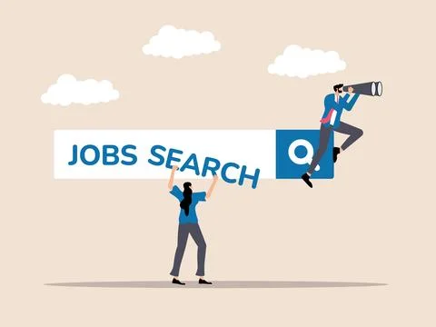 Ambition and determination to find work with a team Stock Illustration
