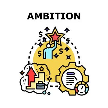 Ambition concept presenting career steps and success planning Stock Illustration