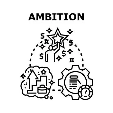 Ambition concept presenting career steps and success planning Stock Illustration
