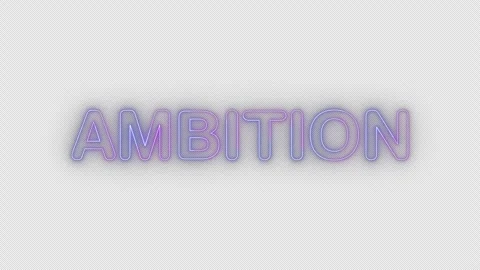 Ambition neon effects, text animation on transparent background Vidéo 303579519
