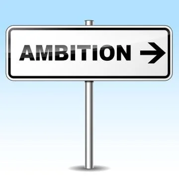 Ambition sign Stock Illustration