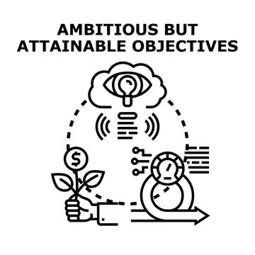Ambitious but attainable objectives vector concept イラスト素材