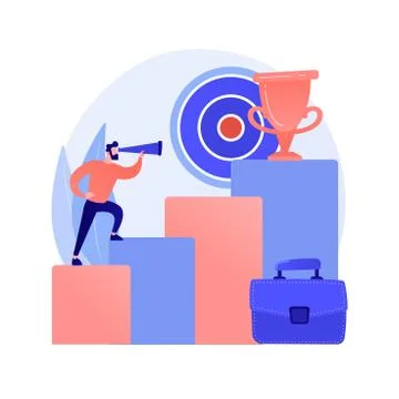 Ambitious business plans vector concept metaphor Stock Illustration
