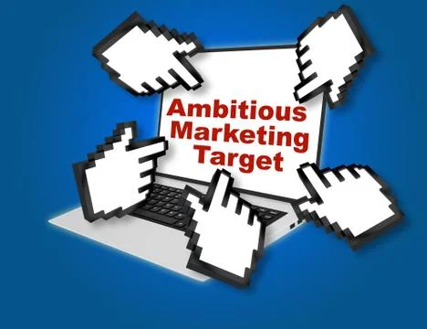 Ambitious Marketing Target concept Stock Illustration