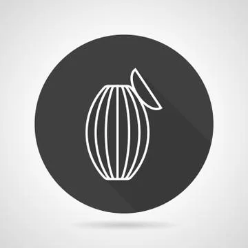Ambu bag black round vector icon イラスト素材