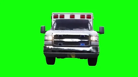 Ambulance 4K green screen isolate. Video stock 328543466