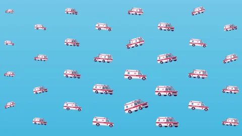Ambulance 8K pattern loop background Stock Footage 157014576