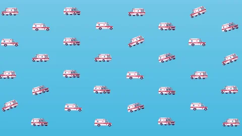 Ambulance 8K wiggle pattern loop background Stock Footage 157015026