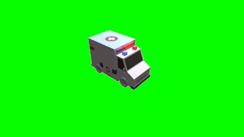Ambulance animation on green screen Vidéo 330660966