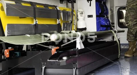Ambulance armed forces, war and war conflict Stock Photos