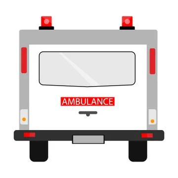 Ambulance car back view Stock Illustration