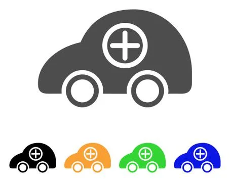 Ambulance Car Flat Icon Illustrazione stock