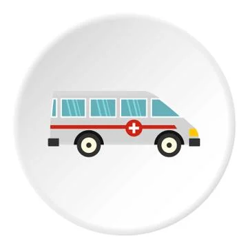 Ambulance car icon circle Stock Illustration