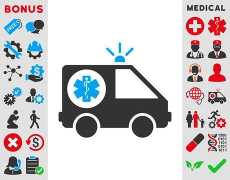 Ambulance Car Icon 스톡 일러스트