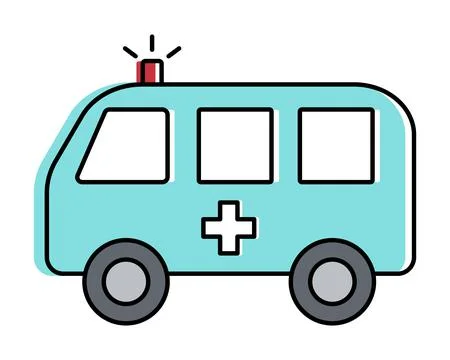 Ambulance car icon isolated on white background Stock Illustration