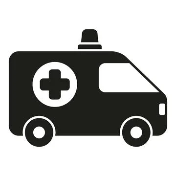Ambulance car icon simple vector. Help people Ilustración de archivo