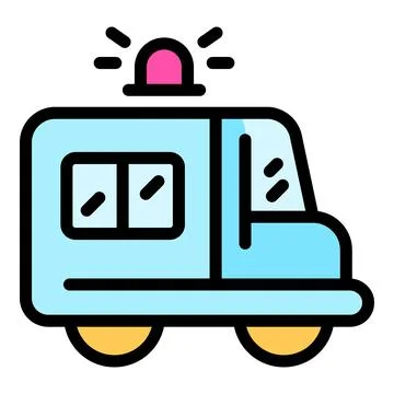 Ambulance car icon vector flat Stock Illustration