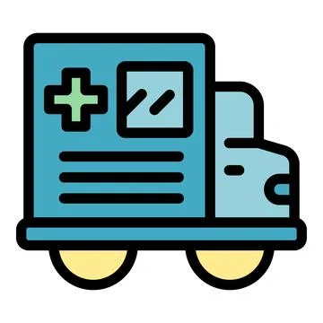 Ambulance car icon vector flat Stock Illustration