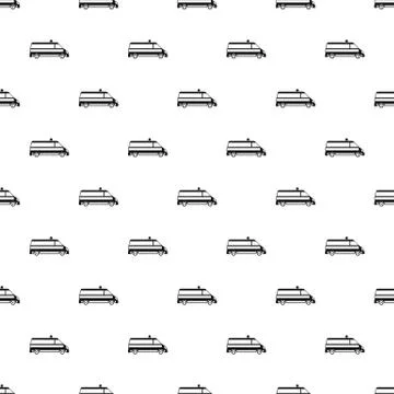 Ambulance car pattern, simple style Illustrazione stock