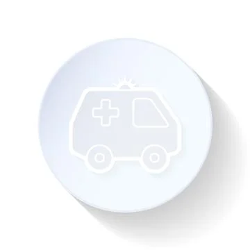 Ambulance car thin lines icon Stock Illustration