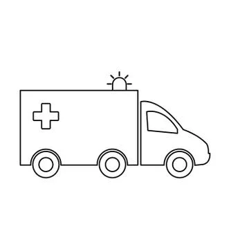Ambulance car vector icon Stock Illustration